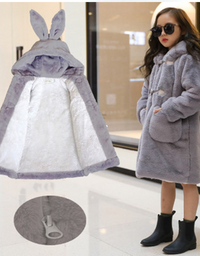 Thickened Faux Fur Coat For Big Kids - TryKid
