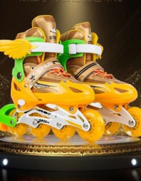 New Boy Girl Children Inline Skates Adjustable Size Flashing Roller Skating Boots for Kids - TryKid

