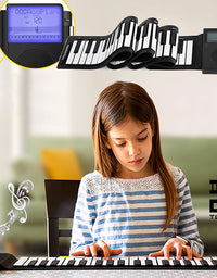 E Piano Flexible 88-key Digital Roll Up Hand Roll-Up Cheap Kids Electronic 88 Keys Touches Keyboard Musical Instrument For Child - TryKid
