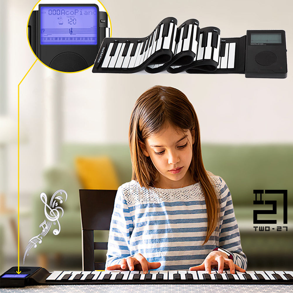 E Piano Flexible 88-key Digital Roll Up Hand Roll-Up Cheap Kids Electronic 88 Keys Touches Keyboard Musical Instrument For Child - TryKid