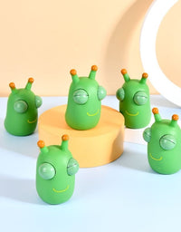 12PCS Funny Grass Worm Pinch Toy, Green Eye Bouncing Worm Squeeze Toy, Novelty Fun Squeeze Stress Relief Toys For Adults Kids Gift Cool Gadgets - TryKid
