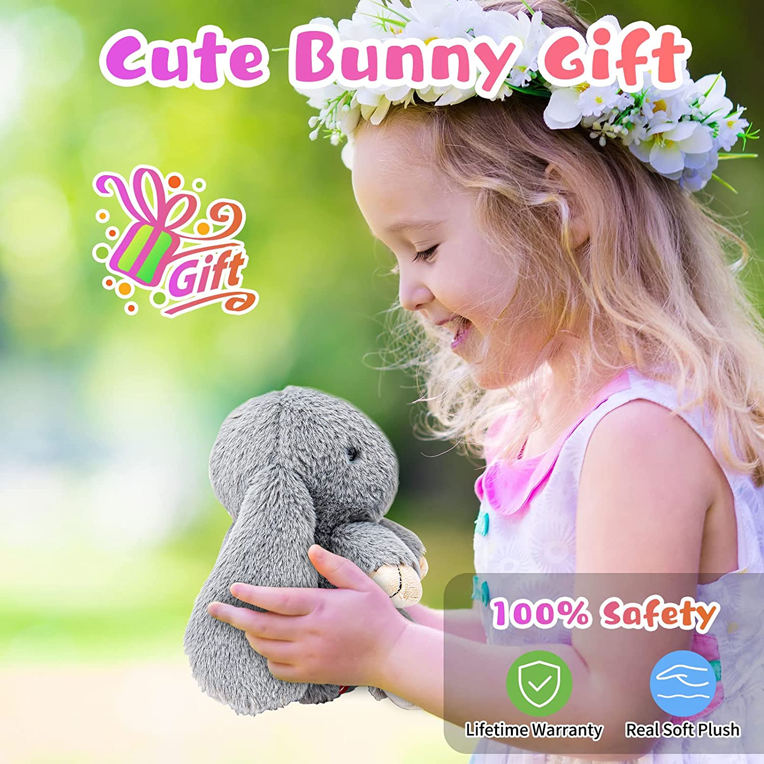 Talking Bunny Toys For Kids, Repeats What You Say, Interactive Stuffed Plush Animal Talking Toy, Singing, Dancing And Shaking For Girls Boys - TryKid