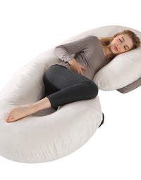 Crystal Velvet C-type Pregnancy Pillow For Sleeping On The Side - TryKid
