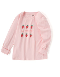 Children's Clothing Girls T-shirts Long-sleeved Girls Big Kids Sweet Cotton Bottoming Shirt - TryKid
