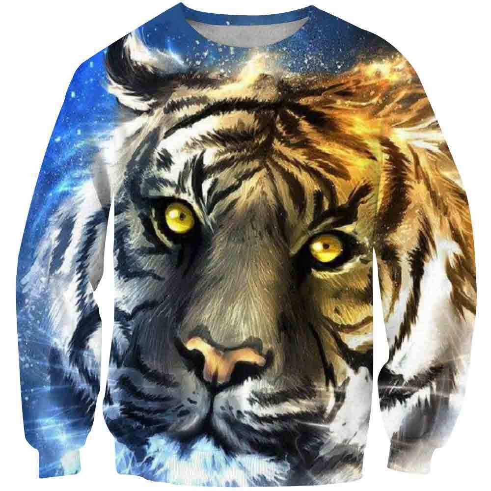 3D Personalized Animal Pattern Sports Top Unisex Tiger Series Hoodie