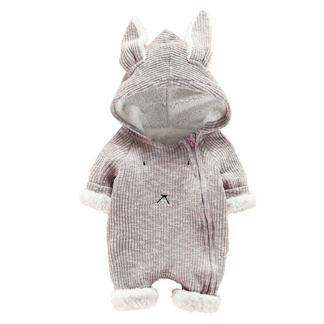 Newborn Baby Boy Girl Kids Hooded Romper Jumpsuit Bodysuit Clothes Outfits - TryKid