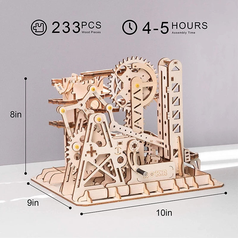 3D DIY Wooden Puzzle Roller Coaster Children's Toys - TryKid
