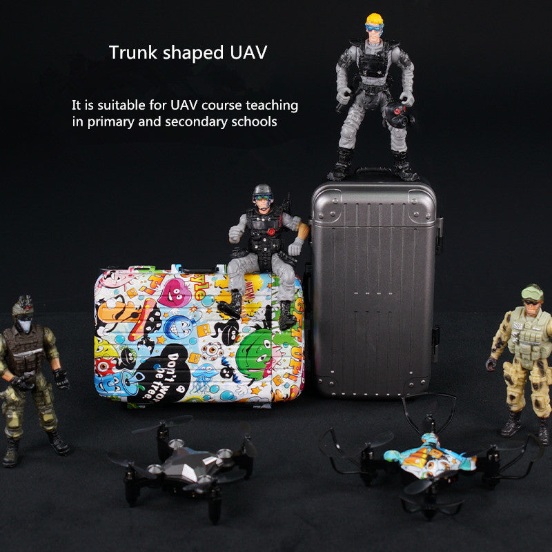 New Luggage Box Storage Box Folding Mini UAV Aerial Photography Remote Control Four Axis Children's Toys Drone - TryKid