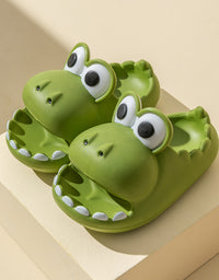 Kids Dinosaur Slippers Wholesale Summer Cartoon Parent Child Outdoor Home EVA Sandals Women Men Kids Cute Slippers Baby Shoes
