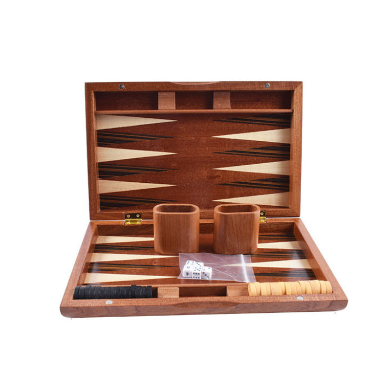 Factory High-grade Wooden Western Backgammon Chess Box Solid Wood Baccarat - TryKid