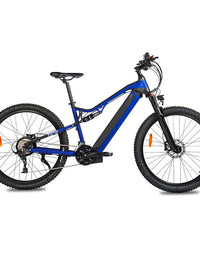 500W Electric Bike - 27.5 Inches 500W 48V 27 Speed Blue Ebike - Bafang Motor - TryKid
