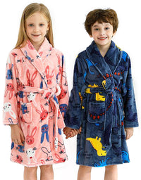 Children's Autumn And Winter Flannel Pajamas Home Clothes Boys And Girls - TryKid
