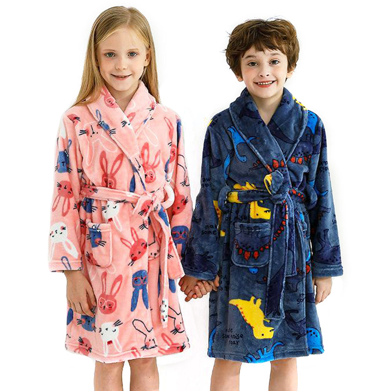 Children's Autumn And Winter Flannel Pajamas Home Clothes Boys And Girls - TryKid