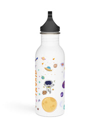 Galactic Adventure Stainless Steel Water Bottle - Fun Astronaut and Rocket Ship Design for Kids and Parents - Trendy and Cool Hydration by TryKid
