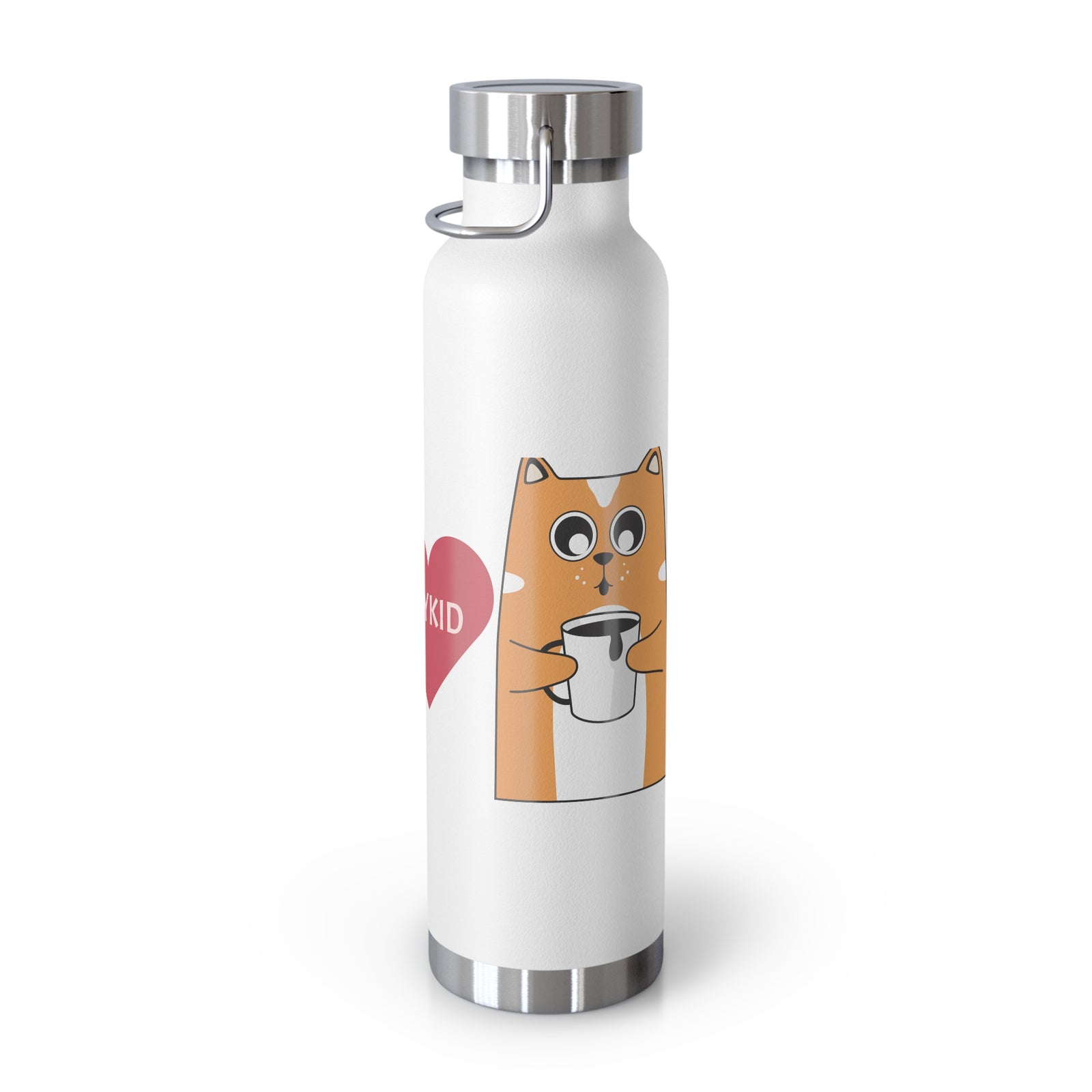 Copper Vacuum Insulated Bottle, 22oz With TRYKID logo and you are the best mom ever
