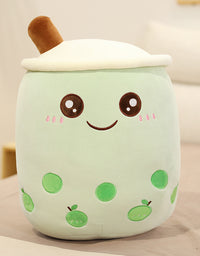 Cute Fruit Drink Plush Stuffed Soft Strawberry Milk Tea Plush Boba Tea Cup Toy Bubble Tea Pillow Cushion Kids Gift - TryKid
