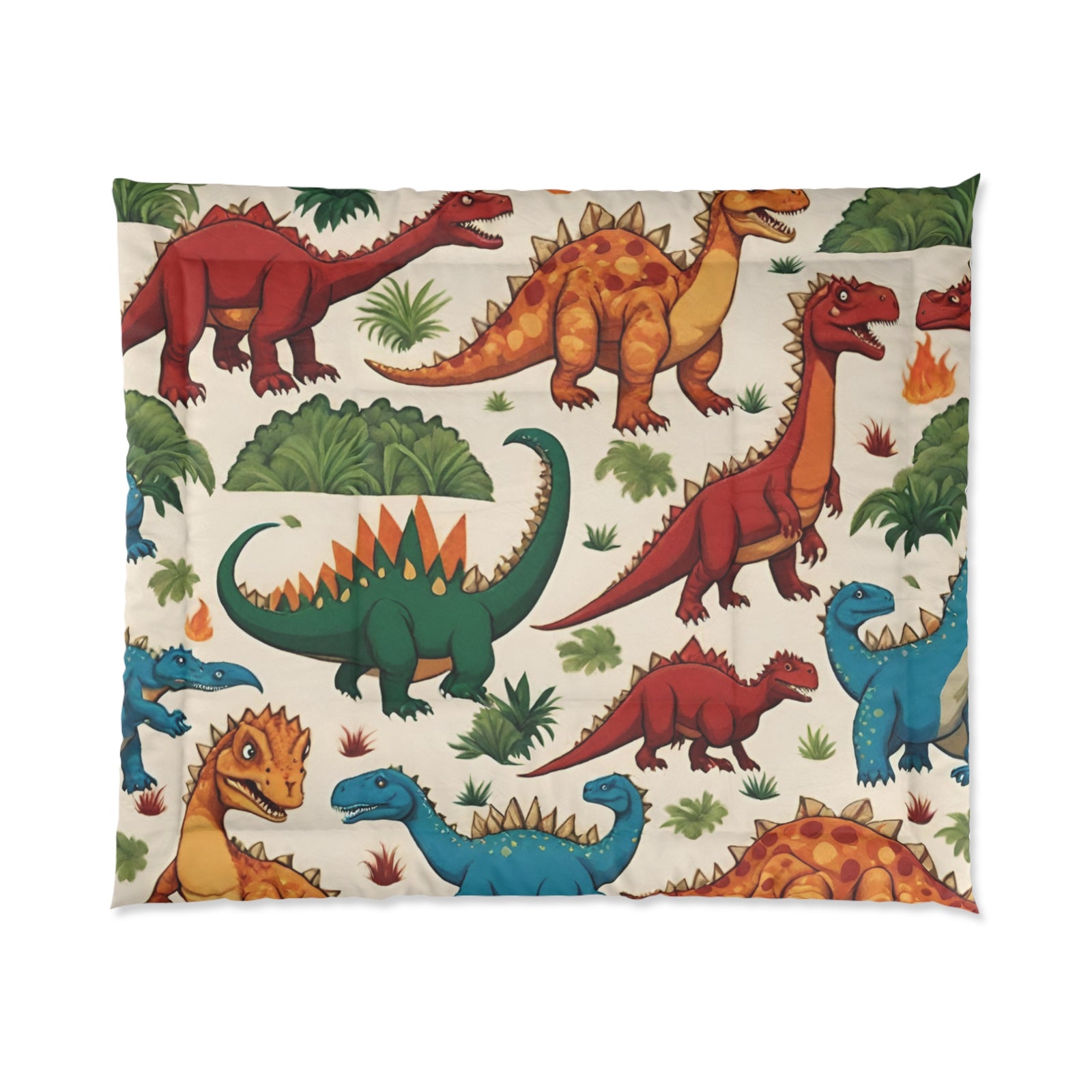 Dino-Delight: Roaringly Fun Dinosaur-Themed Kids' Comforter – Cozy and Vibrant Bedding for Little Explorers!