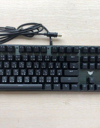 Mechanical Keyboard Green Shaft Desktop Non Punch 87 Key Keyboard - TryKid
