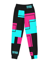 TryKid Logo Youth Joggers featuring a Distinctive Trending Pattern (All-Over Print) for Stylish Comfort
