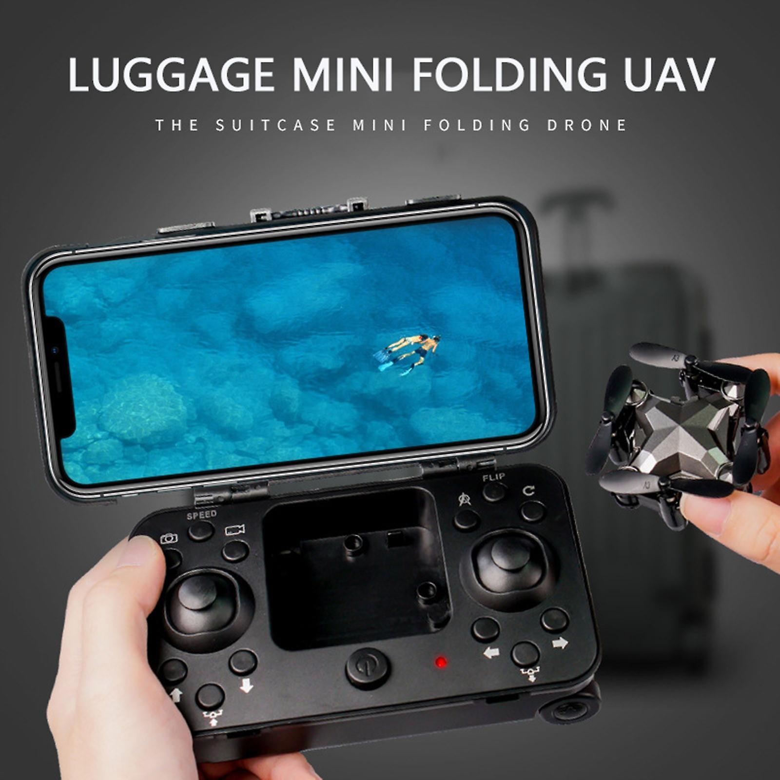 New Luggage Box Storage Box Folding Mini UAV Aerial Photography Remote Control Four Axis Children's Toys Drone - TryKid