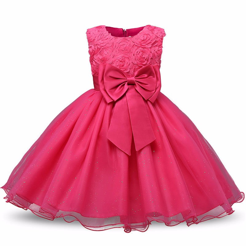 Princess Flower Girl Dress Summer Tutu Wedding Birthday Party Dresses - TryKid