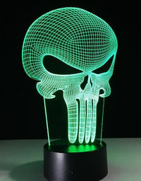 3D LED Color Night Light Changing Lamp Halloween Skull Light Acrylic 3D Hologram Illusion Desk Lamp For Kids Gift - TryKid
