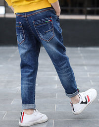 Boys' denim trousers, new style, big children's trousers, spring and autumn children's trousers - TryKid
