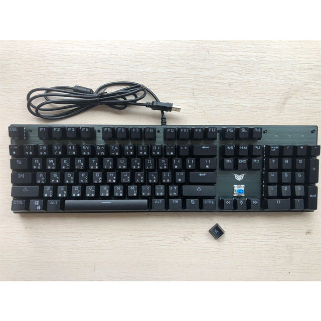 Mechanical Keyboard Green Shaft Desktop Non Punch 87 Key Keyboard - TryKid