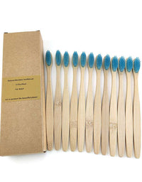 12 Bamboo charcoal environmentally friendly toothbrushes
