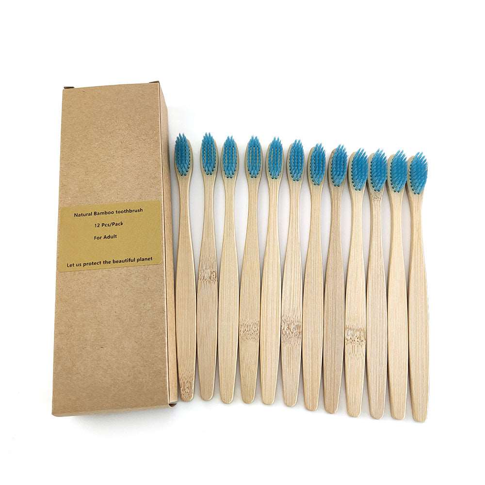 12 Bamboo charcoal environmentally friendly toothbrushes