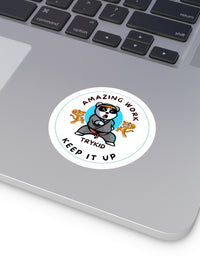 Panda Tigers Round Stickers by TryKid: Bring Playful Magic Indoors and Outdoors with Amazing Artwork – Stick Around for the Fun!
