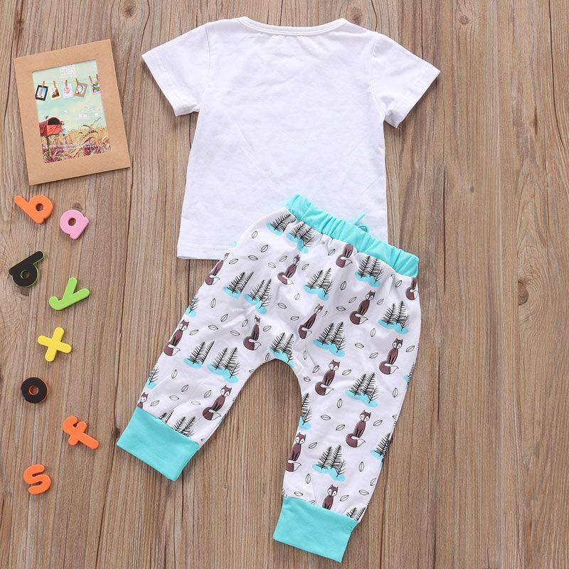 Newborn Baby Clothes Set T-shirt Tops+Pants Little Boys and Girls Outfits - TryKid