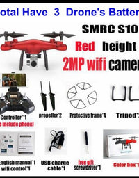 Sales Promotion WiFi 2MP Camera With S10 SMRC FPV Quadcopter Drone Helicopter UAV Micro Remote Control Toy RACER KIT Aircraft - TryKid
