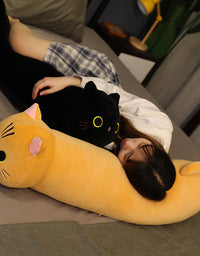 Large Size Cartoon Cat Plush Toys Stuffed Cloth Doll Long Animal Pillow Cushion - TryKid
