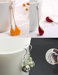 Handmade U-Shaped Ear Hook Earrings - Stylish and Semi-Finished Statement Jewelry
