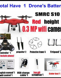 Sales Promotion WiFi 2MP Camera With S10 SMRC FPV Quadcopter Drone Helicopter UAV Micro Remote Control Toy RACER KIT Aircraft - TryKid
