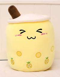 Cute Fruit Drink Plush Stuffed Soft Strawberry Milk Tea Plush Boba Tea Cup Toy Bubble Tea Pillow Cushion Kids Gift - TryKid
