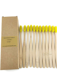 12 Bamboo charcoal environmentally friendly toothbrushes
