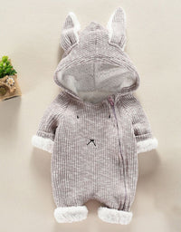 Newborn Baby Boy Girl Kids Hooded Romper Jumpsuit Bodysuit Clothes Outfits - TryKid
