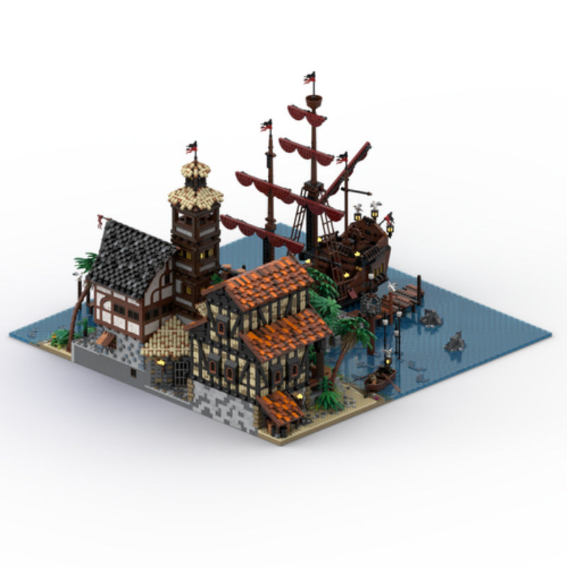 Modular Building Toys For Pirate Town Ship Port Terminal Building - TryKid