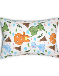 TryKid's Dino Haven Pillow - Vibrant Dinosaur and Tree Design for a Fun and Cozy Kids' Bedroom - Best in New Trending Designs
