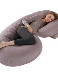 Crystal Velvet C-type Pregnancy Pillow For Sleeping On The Side - TryKid
