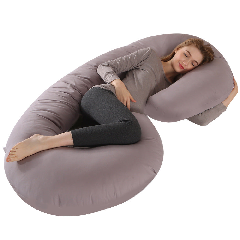 Crystal Velvet C-type Pregnancy Pillow For Sleeping On The Side - TryKid