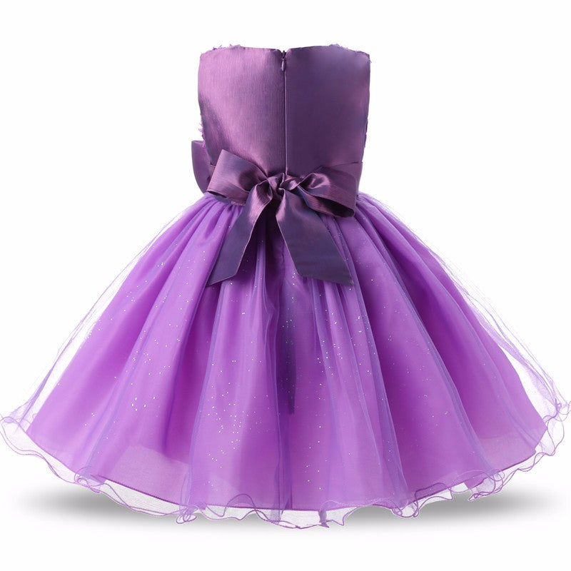 Princess Flower Girl Dress Summer Tutu Wedding Birthday Party Dresses - TryKid