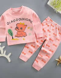 Kids Pajamas Sets Baby Boys Girls Cotton Long Sleeved - TryKid
