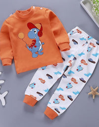 Kids Pajamas Sets Baby Boys Girls Cotton Long Sleeved - TryKid
