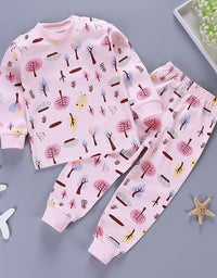 Kids Pajamas Sets Baby Boys Girls Cotton Long Sleeved - TryKid
