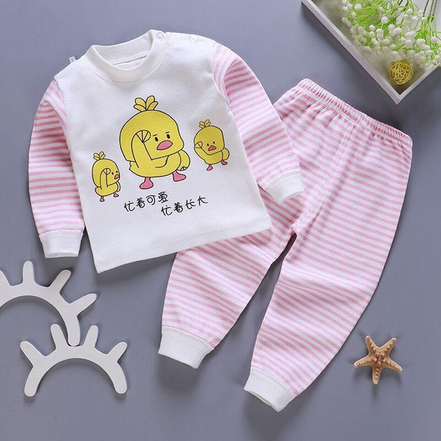 Kids Pajamas Sets Baby Boys Girls Cotton Long Sleeved - TryKid