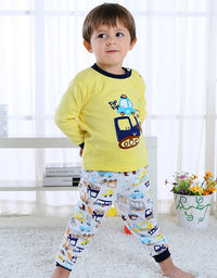 Children's Home Wear Long Sleeve Baby Thermal Pajamas Baby Underwear Set Kids - TryKid
