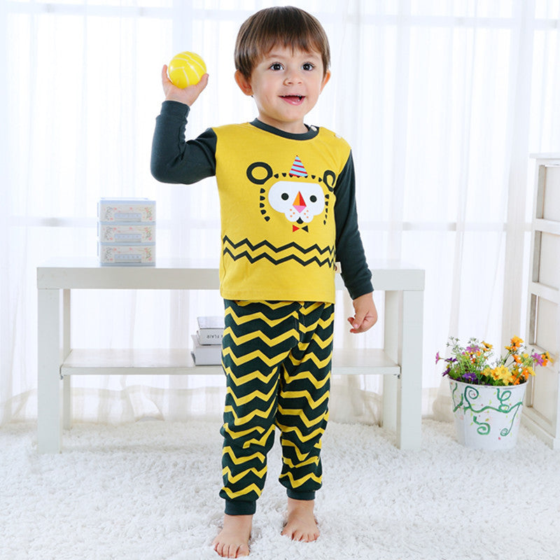 Children's Home Wear Long Sleeve Baby Thermal Pajamas Baby Underwear Set Kids - TryKid